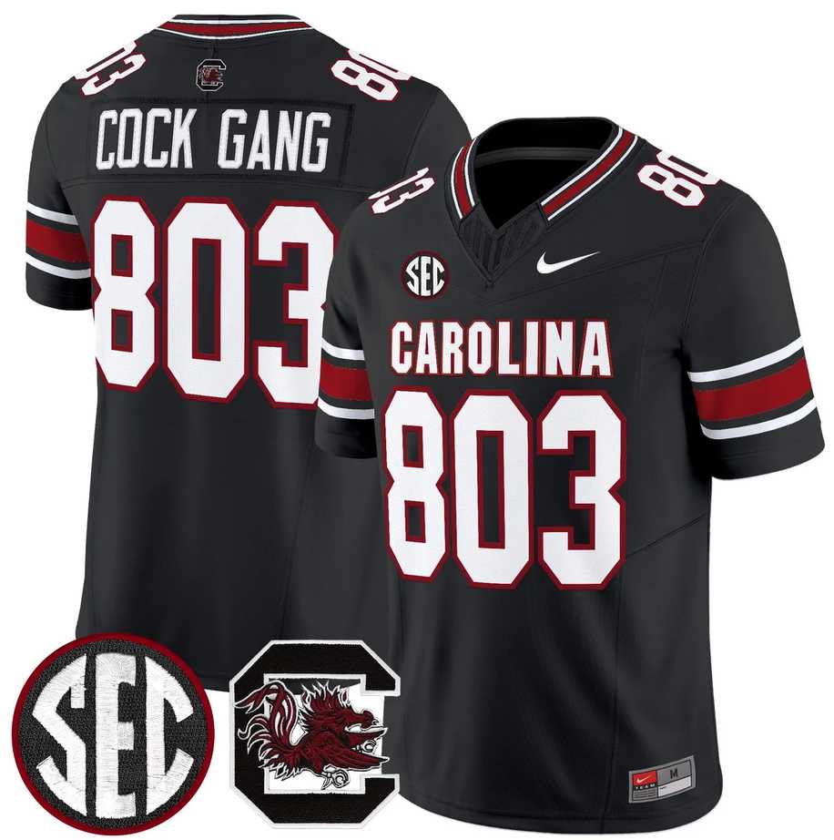 Mens South Carolina Fighting Gamecocks #803 Cock Gang Black 2026 F.U.S.E. Stitched Nike Jersey Dzhi