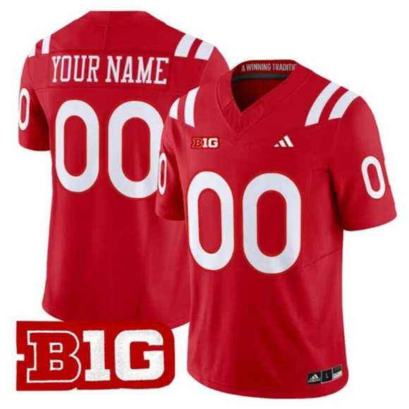 Mens Nebraska Cornhuskers ACTIVE PLAYER Custom Scarlet 2026 F.U.S.E. Vapor Limited Stitched Football Jersey