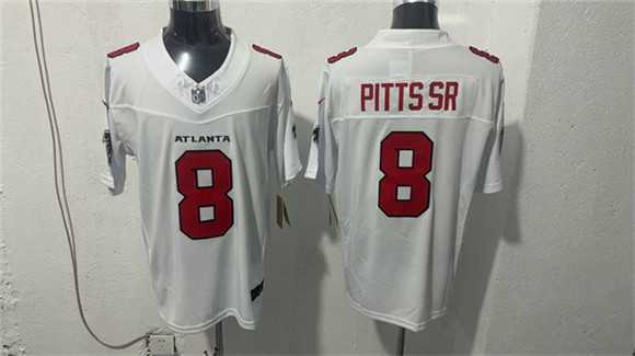 Mens Atlanta Falcons #8 Kyle Pitts Sr. White 2026 New F.U.S.E. Vapor Untouchable Limited Stitched Jersey->atlanta falcons->NFL Jersey