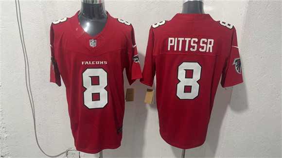 Mens Atlanta Falcons #8 Kyle Pitts Sr. Red 2026 New F.U.S.E. Vapor Untouchable Limited Stitched Jersey->atlanta falcons->NFL Jersey
