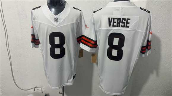Mens Cleveland Browns #8 Jared Verse White 2026 Vapor Limited Stitched Jersey->cleveland browns->NFL Jersey