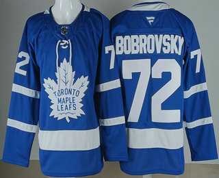 Mens Toronto Maple Leafs #72 Sergei Bobrovsky Blue Stitched Jersey