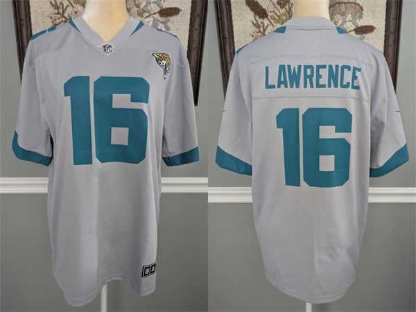 Mens Jacksonville Jaguars #16 Trevor Lawrence White Stitched Jersey->jacksonville jaguars->NFL Jersey