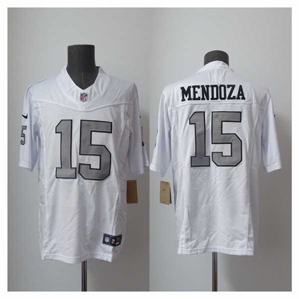 Mens Las Vegas Raiders #15 Fernando Mendoza White 2026 F.US.E. Draft Color Rush Vapor Untouchable Limited Stitched Jersey->las vegas raiders->NFL Jersey