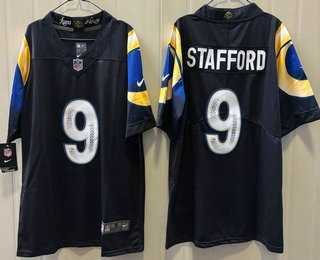 Mens Los Angeles Rams #9 Matthew Stafford Limited Navy Rivalries Vapor Jersey->los angeles rams->NFL Jersey