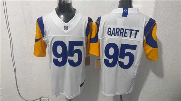 Mens Los Angeles Rams #95 Myles Garrett White 2026 F.U.S.E. Vapor Limited Stitched Jersey->los angeles rams->NFL Jersey