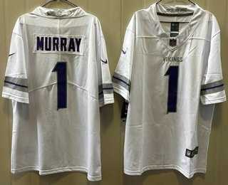 Mens Minnesota Vikings #1 Kyler Murray Limited White Alternate Vapor Jersey->minnesota vikings->NFL Jersey Mens Minnesota Vikings #1 Kyler Murray Limited White Alternate Vapor Jersey->minnesota vikings->NFL Jersey