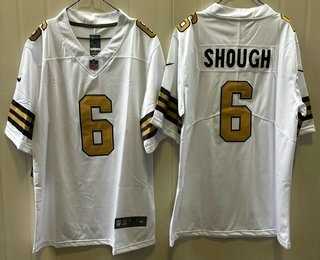 Mens New Orleans Saints #6 Tyler Shough Limited White Alternate Vapor Jersey->new orleans saints->NFL Jersey