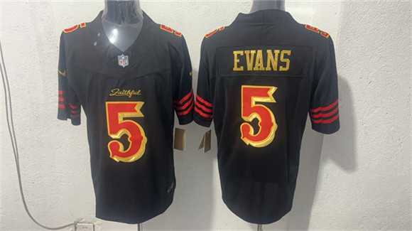 Mens San Francisco 49ers #5 Mike Evans Black Gold 2026 F.U.S.E. Rivalries Vapor Limited Stitched Jersey->san francisco 49ers->NFL Jersey