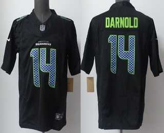 Mens Seattle Seahawks #14 Sam Darnold Limited Black Fashion FUSE Vapor Jersey->seattle seahawks->NFL Jersey