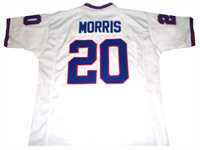 Mens New York Giants #20 Joe Morris Mitchell & Ness Throwback White Retired Player Vintage Jersey->new york giants->NFL Jersey