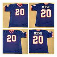 Mens New York Giants #20 Joe Morris Mitchell & Ness Throwback Royal Blue Retired Player Vintage Jersey->new york giants->NFL Jersey