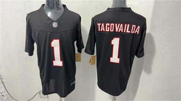 Mens Atlanta Falcons #1 Tua Tagovailoa Black F.U.S.E. Vapor Untouchable Limited Stitched Stitched Jersey->atlanta falcons->NFL Jersey