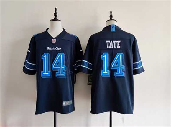 Mens Tennessee Titans #14 Carnell Tate Navy 2026 Music City Rivalries Collection Limited Stitched Jersey
