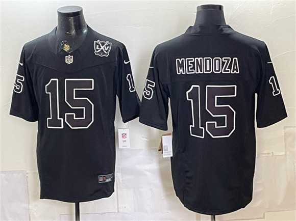 Mens Las Vegas Raiders #15 Fernando Mendoza Black F.U.S.E. 65th Anniversary Patch Vapor Untouchable Limited Stitched Jersey->las vegas raiders->NFL Jersey