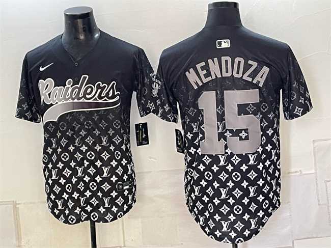 Mens Las Vegas Raiders #15 Fernando Mendoza Black Vapor Limited Stitched Baseball Jersey Dzhi