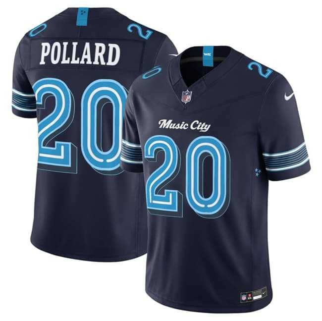 Mens Tennessee Titans #20 Tony Pollard Navy 2026 F.U.S.E. Music City Rivalries Collection Limited Stitched Jersey Dzhi