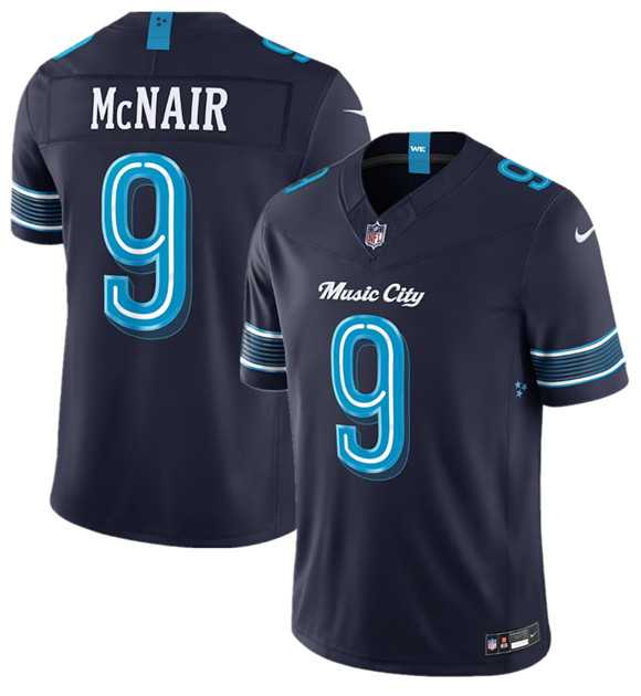 Mens Tennessee Titans #9 Steve McNair Navy 2026 F.U.S.E. Music City Rivalries Collection Limited Stitched Jersey Dzhi