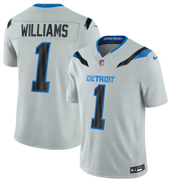 Mens Detroit Lions #1 Jameson Williams Silver 2026 F.U.S.E. Rivalries Collection Limited Stitched Jersey Dzhi->detroit lions->NFL Jersey Mens Detroit Lions #1 Jameson Williams Silver 2026 F.U.S.E. Rivalries Collection Limited Stitched Jersey Dzhi->detroit lions->NFL Jersey