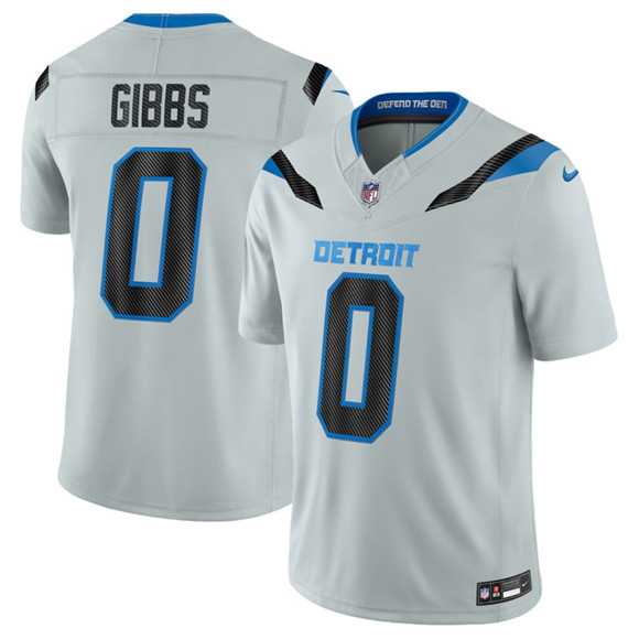 Mens Detroit Lions #0 Jahmyr Gibbs Silver 2026 F.U.S.E. Rivalries Collection Limited Stitched Jersey Dzhi->detroit lions->NFL Jersey Mens Detroit Lions #0 Jahmyr Gibbs Silver 2026 F.U.S.E. Rivalries Collection Limited Stitched Jersey Dzhi->detroit lions->NFL Jersey