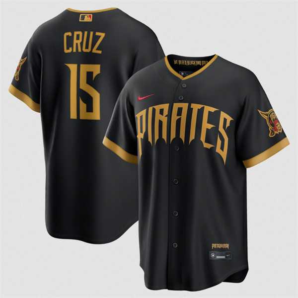 Mens Pittsburgh Pirates #15 Oswin Appollis Black 2026 City Connect Stadium Stitched Stitched Jersey Dzhi