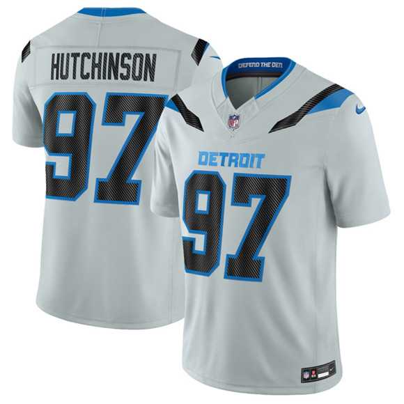 Mens Detroit Lions #97 Aidan Hutchinson Silver 2026 F.U.S.E. Rivalries Collection Limited Stitched Jersey Dzhi->detroit lions->NFL Jersey Mens Detroit Lions #97 Aidan Hutchinson Silver 2026 F.U.S.E. Rivalries Collection Limited Stitched Jersey Dzhi->detroit lions->NFL Jersey