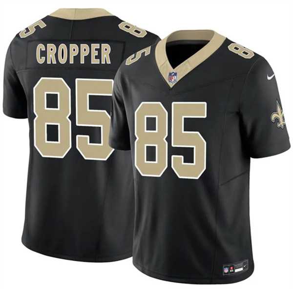 Mens New Orleans Saints #85 Jalen Cropper Black 2026 F.U.S.E. Vapor Limited Stitched Jersey->new orleans saints->NFL Jersey