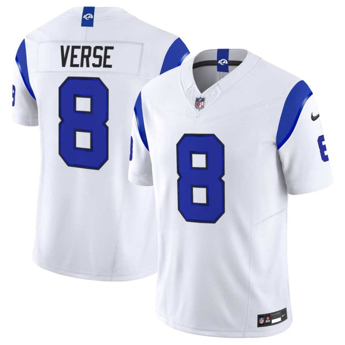 Mens Los Angeles Rams #8 Jared Verse White 2026 F.U.S.E. Vapor Limited Stitched Jersey Dzhi