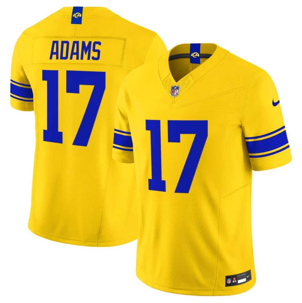Mens Los Angeles Rams #17 Davante Adams Yellow 2026 F.U.S.E. Vapor Limited Stitched Jersey Dzhi