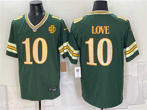 Mens Green Bay Packers #10 Jordan Love Dark Green 2026 Rivalries Collection Limited Stitched Jersey Dzhi->green bay packers->NFL Jersey