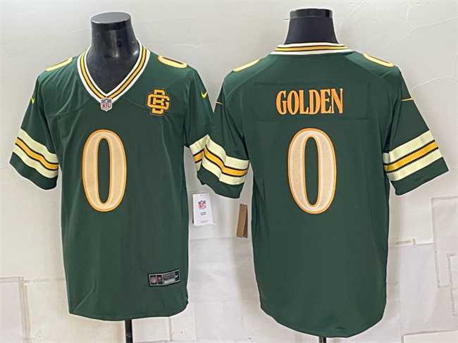 Mens Green Bay Packers #0 Matthew Golden Dark Green 2026 Rivalries Collection Limited Stitched Game Jersey->green bay packers->NFL Jersey