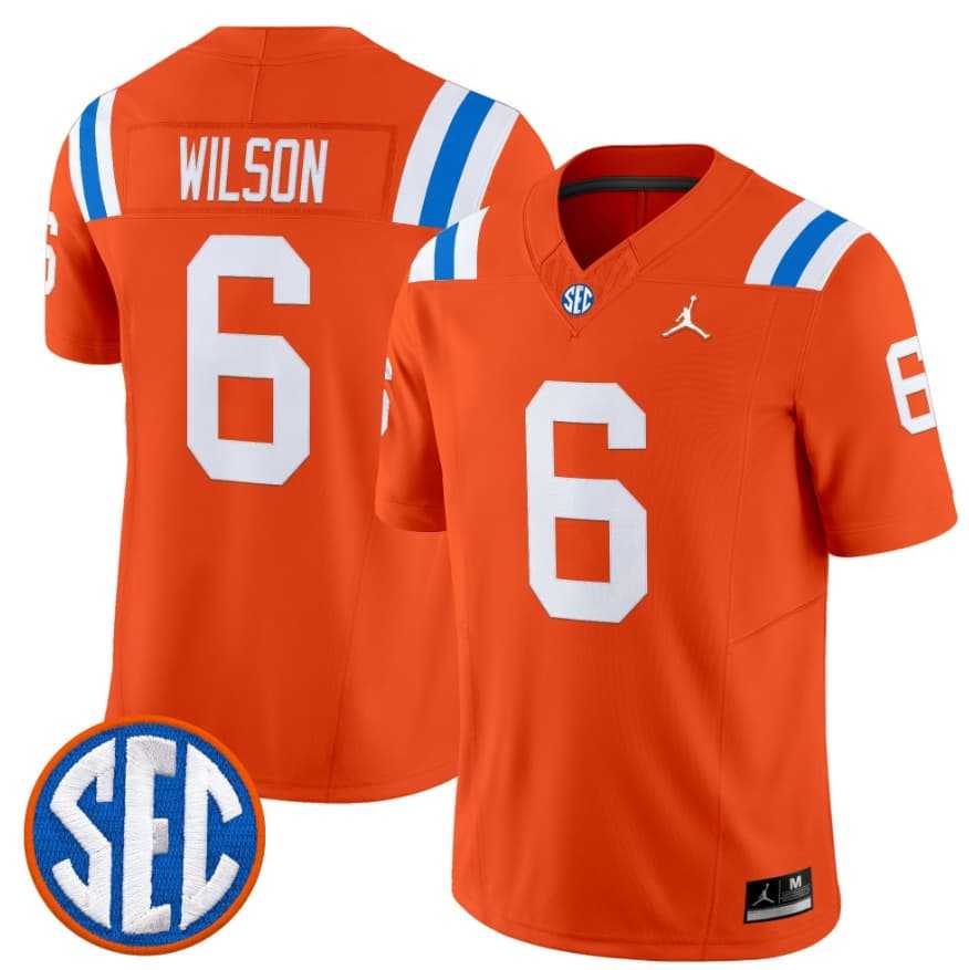 Mens Florida Gators #6 Dallas Wilson Orange 1960s Throwback F.U.S.E. Vapor Limited Stitched Jersey Dzhi->->NCAA Jersey