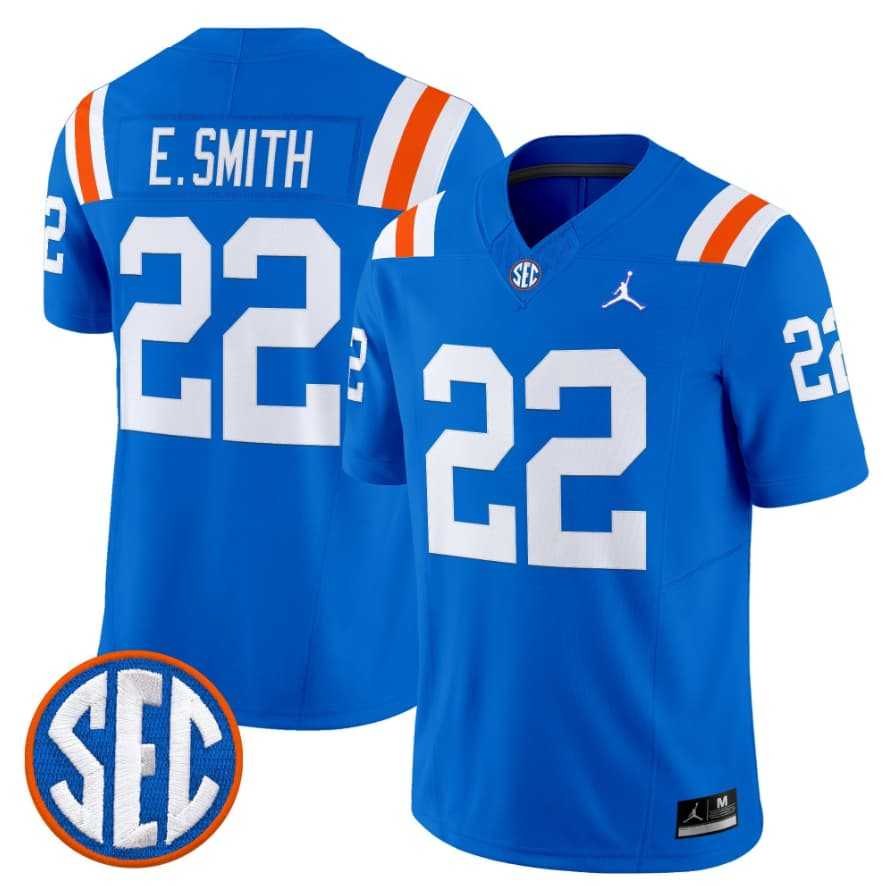 Mens Florida Gators #22 Emmitt Smith Royal 1960s Throwback F.U.S.E. Vapor Limited Stitched Jersey Dzhi->->NCAA Jersey