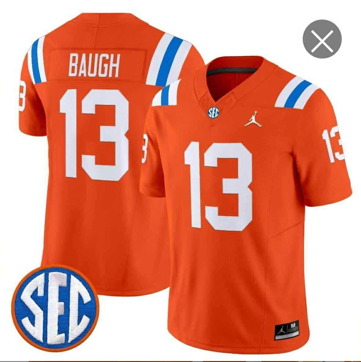 Mens Florida Gators #13 Jadan Baugh Orange 1960s Throwback F.U.S.E. Vapor Limited Stitched Jersey Dzhi->->NCAA Jersey