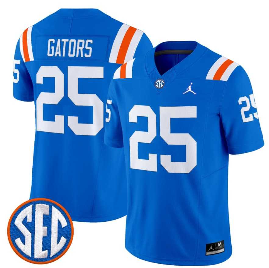 Mens Florida Gators #25 Gators Royal 1960s Throwback F.U.S.E. Vapor Limited Stitched Jersey Dzhi->->NCAA Jersey