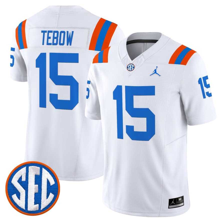 Mens Florida Gators #15 Tim Tebow White 1960s Throwback F.U.S.E. Vapor Limited Stitched Jersey Dzhi->->NCAA Jersey