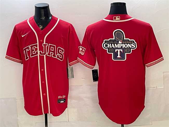 Mens Texas Rangers Team Big Logo Red 2026 City Connect Stadium Stitched Jerseys Dzhi->texas rangers->MLB Jersey