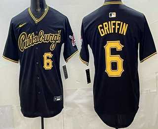 Mens Pittsburgh Pirates #6 Konnor Griffin Black Alternate Limited Jersey
