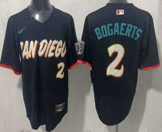 Mens San Diego Padres #2 Xander Bogaerts Black 2026 City Connect Stadium Jersey