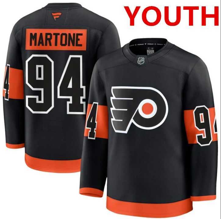 Youth Philadelphia Flyers #94 Porter Martone Fanatics Black Alternate Premium Jersey Dzhi->->NHL Jersey