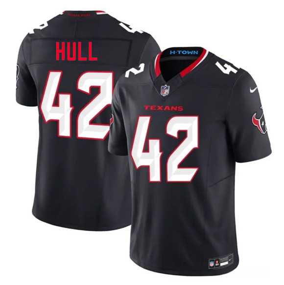 Mens Houston Texans #42 Evan Hull Navy 2nd Alternate 2026 F.U.S.E. Vapor Limited Stitched Jersey->houston texans->NFL Jersey