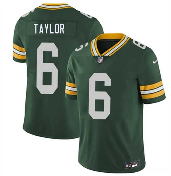 Mens Green Bay Packers #6 Tyrod Taylor Green 2026 Vapor Untouchable Limited Stitched Jersey->green bay packers->NFL Jersey
