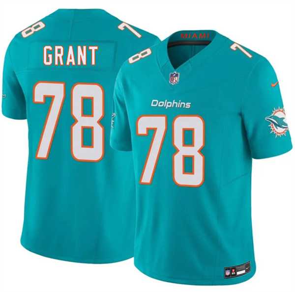 Mens Miami Dolphins #78 Kenneth Grant Aqua 2026 F.U.S.E. Vapor Limited Stitched Jersey->miami dolphins->NFL Jersey