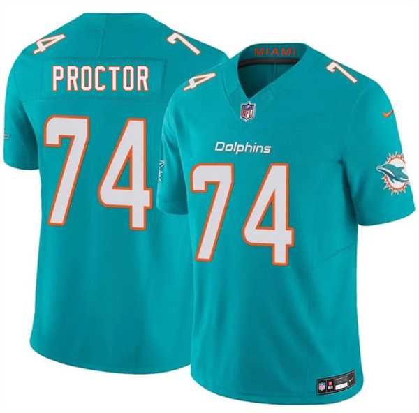 Mens Miami Dolphins #74 Kayden Proctor Aqua 2026 Draft F.U.S.E. Vapor Limited Stitched Jersey->miami dolphins->NFL Jersey