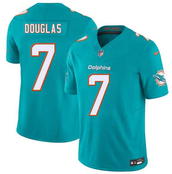 Mens Miami Dolphins #7 Caleb Douglas Aqua 2026 Draft F.U.S.E. Vapor Limited Stitched Jersey->miami dolphins->NFL Jersey