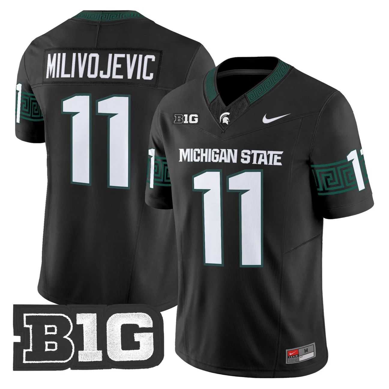 Mens Michigan State Spartans #11 ALESSIO MILIVOJEVIC 2026 Vapor Limited Black Jersey Dzhi