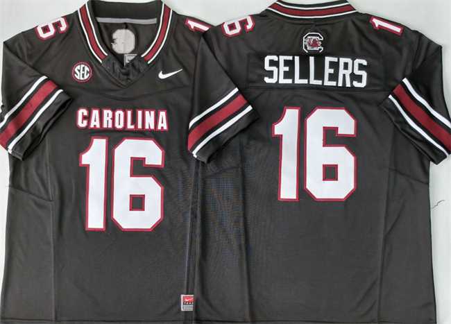 Mens South Carolina Fighting Gamecocks #16 LaNorris Sellers Black 2026 F.U.S.E. Stitched Jersey