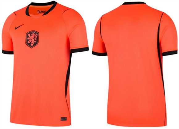 Mens Netherlands Custom Orange 2026 Home Soccer Jersey