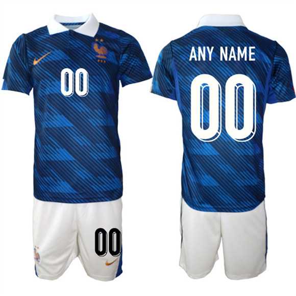 Mens France Custom Navy 2026 Home Soccer Jersey Suit