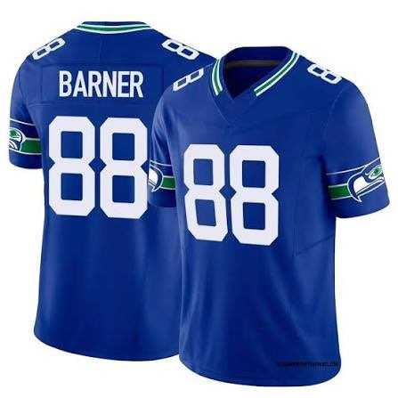 Mens Seattle Seahawks #88 AJ BARNER Blue Throwback 2026 F.U.S.E. Vapor Untouchable Limited Stitched Jersey Dzhi